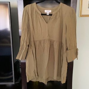 Olive green maternity top